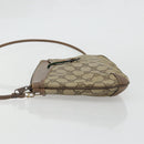 GUCCI GG Supreme Web Sherry Line Bag PVC Beige Gold 904 02 026 Auth 175546-4