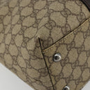 GUCCI GG Supreme Tote Bag PVC Beige Silver 114595 Auth 175547-11