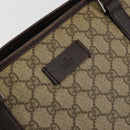 GUCCI GG Supreme Tote Bag PVC Beige Silver 114595 Auth 175547-14