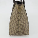 GUCCI GG Supreme Tote Bag PVC Beige Silver 114595 Auth 175547-4