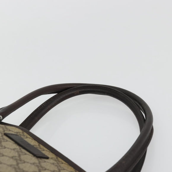 GUCCI GG Supreme Tote Bag PVC Beige Silver 114595 Auth 175547