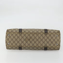 GUCCI GG Supreme Tote Bag PVC Beige Silver 114595 Auth 175547-9