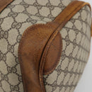 GUCCI GG Supreme Boston Bag PVC Beige Gold Auth 175548-10