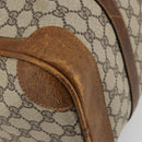 GUCCI GG Supreme Boston Bag PVC Beige Gold Auth 175548-11