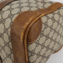 GUCCI GG Supreme Boston Bag PVC Beige Gold Auth 175548-12