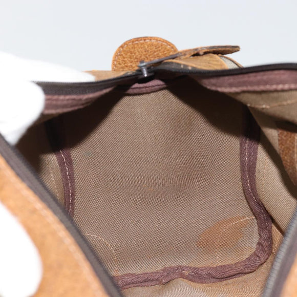 GUCCI GG Supreme Boston Bag PVC Beige Gold Auth 175548
