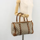 GUCCI GG Supreme Boston Bag PVC Beige Gold Auth 175548-20