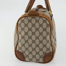 GUCCI GG Supreme Boston Bag PVC Beige Gold Auth 175548-5
