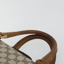 GUCCI GG Supreme Boston Bag PVC Beige Gold Auth 175548-8