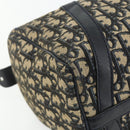 Christian Dior Trotter Canvas Boston Bag Navy Silver Auth 175552-14