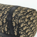 Christian Dior Trotter Canvas Boston Bag Navy Silver Auth 175552-15