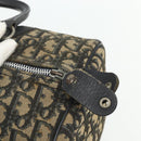 Christian Dior Trotter Canvas Boston Bag Navy Silver Auth 175552-10
