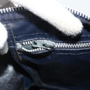Christian Dior Trotter Canvas Boston Bag Navy Silver Auth 175552-19