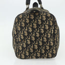 Christian Dior Trotter Canvas Boston Bag Navy Silver Auth 175552-3