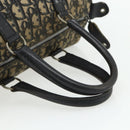 Christian Dior Trotter Canvas Boston Bag Navy Silver Auth 175552-7