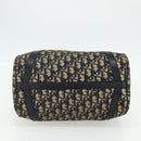 Christian Dior Trotter Canvas Boston Bag Navy Silver Auth 175552-5