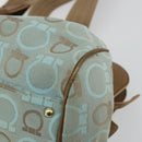 Salvatore Ferragamo Gancini Tote Bag Canvas Brown Auth 175554-12
