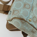 Salvatore Ferragamo Gancini Tote Bag Canvas Brown Auth 175554-13