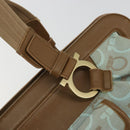 Salvatore Ferragamo Gancini Tote Bag Canvas Brown Auth 175554-14