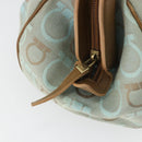 Salvatore Ferragamo Gancini Tote Bag Canvas Brown Auth 175554-16