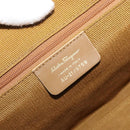 Salvatore Ferragamo Gancini Tote Bag Canvas Brown Auth 175554-17