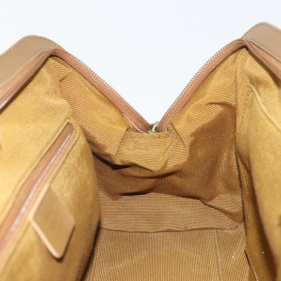 Salvatore Ferragamo Gancini Tote Bag Canvas Brown Auth 175554