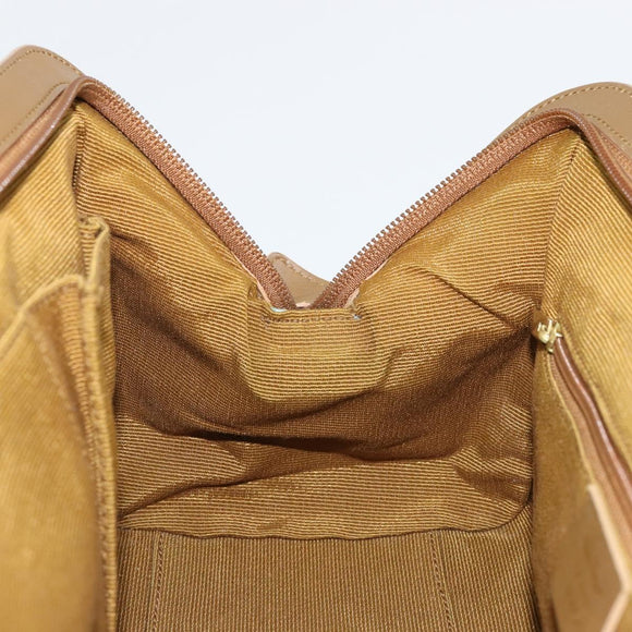 Salvatore Ferragamo Gancini Tote Bag Canvas Brown Auth 175554
