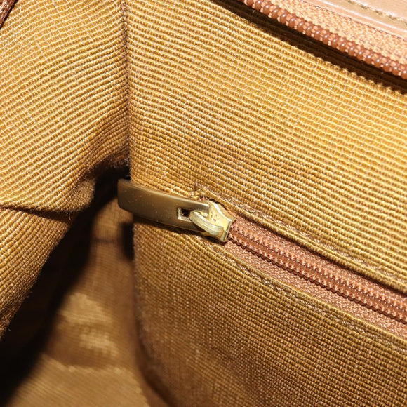 Salvatore Ferragamo Gancini Tote Bag Canvas Brown Auth 175554