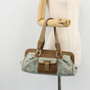 Salvatore Ferragamo Gancini Tote Bag Canvas Brown Auth 175554-24