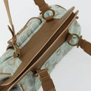 Salvatore Ferragamo Gancini Tote Bag Canvas Brown Auth 175554-6