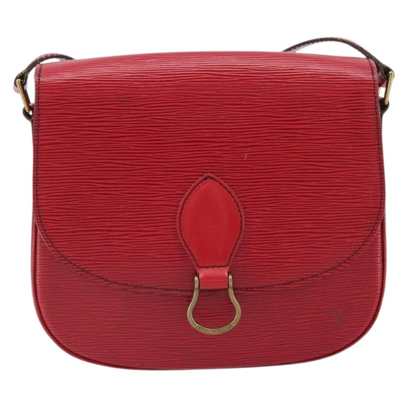 LOUIS VUITTON Epi Saint Cloud GM Shoulder Bag Red M52197 LV Auth 175557A