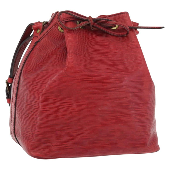 LOUIS VUITTON Epi Petit Noe Shoulder Bag Red M44107 LV Auth 175562