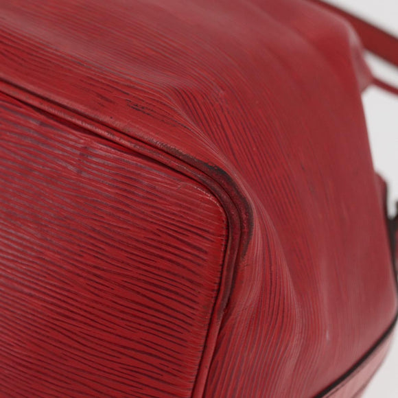 LOUIS VUITTON Epi Petit Noe Shoulder Bag Red M44107 LV Auth 175562