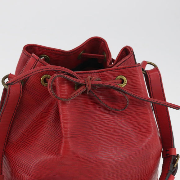 LOUIS VUITTON Epi Petit Noe Shoulder Bag Red M44107 LV Auth 175562