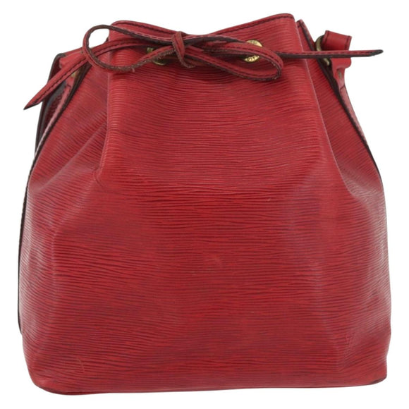 LOUIS VUITTON Epi Petit Noe Shoulder Bag Red M44107 LV Auth 175562
