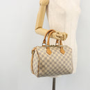 LOUIS VUITTON Damier Azur Speedy Bandouliere 25 Hand Bag N41000 LV Auth 175563-21