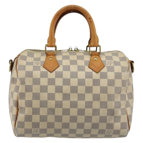 LOUIS VUITTON Damier Azur Speedy Bandouliere 25 Hand Bag N41000 LV Auth 175563