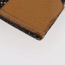 PRADA Hand Bag Canvas Brown Silver Auth 175566A-14