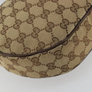 GUCCI GG Canvas Shoulder Bag Beige Silver 122790 Auth 175568-16