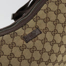 GUCCI GG Canvas Shoulder Bag Beige Silver 122790 Auth 175568-17