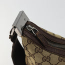 GUCCI GG Canvas Shoulder Bag Beige Silver 122790 Auth 175568-10