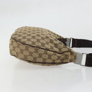 GUCCI GG Canvas Shoulder Bag Beige Silver 122790 Auth 175568-3