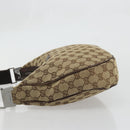 GUCCI GG Canvas Shoulder Bag Beige Silver 122790 Auth 175568-4