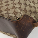 GUCCI GG Canvas Tote Bag Beige Silver 107756 Auth 175569-10