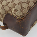 GUCCI GG Canvas Tote Bag Beige Silver 107756 Auth 175569-11