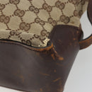 GUCCI GG Canvas Tote Bag Beige Silver 107756 Auth 175569-12