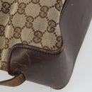 GUCCI GG Canvas Tote Bag Beige Silver 107756 Auth 175569-13