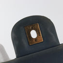 CHANEL Chain Matelasse 25 Shoulder Bag Lamb Skin Blue Gold CC Auth 175572A-9