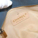 CHANEL Chain Matelasse 25 Shoulder Bag Lamb Skin Blue Gold CC Auth 175572A-22