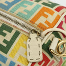 FENDI Zucca Canvas Celeria Boston Bag 2way Multicolor Gold Auth 175576A-10